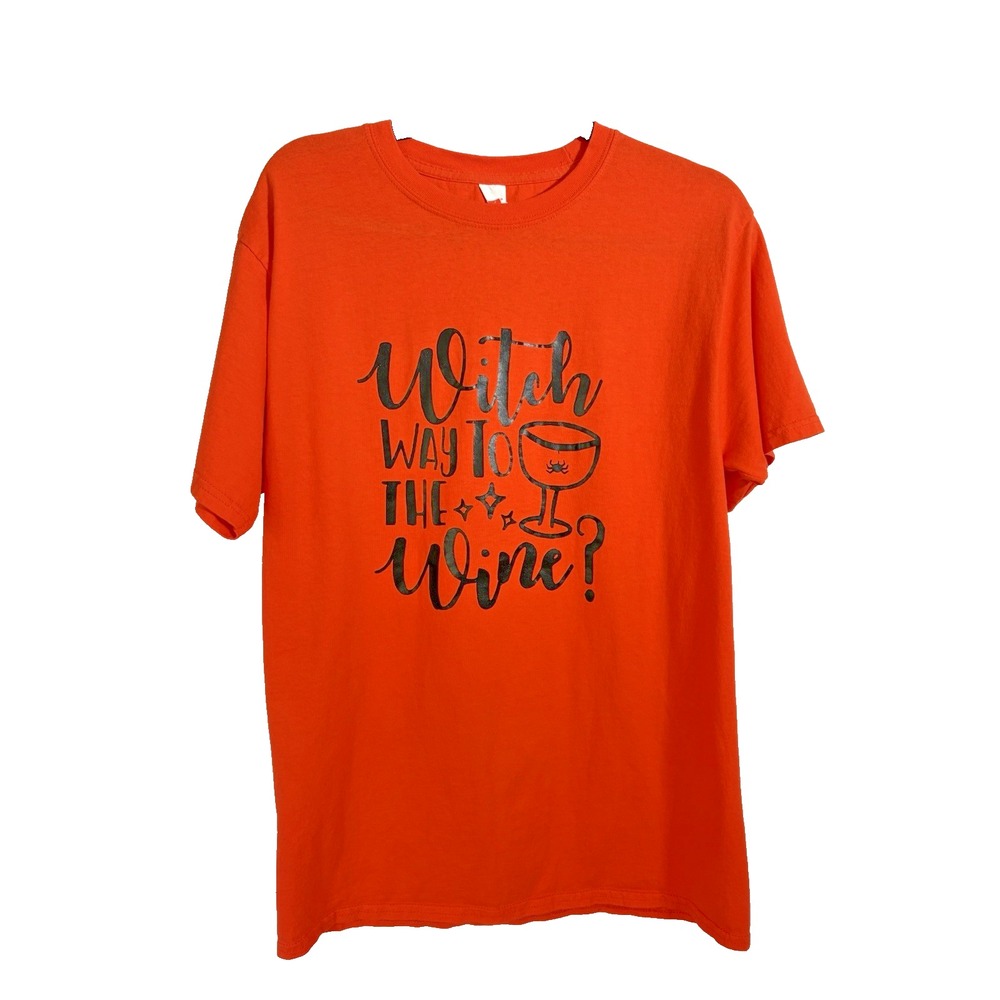 Hanes Halloween T Shirt Size M Womens Which Way To The Wine